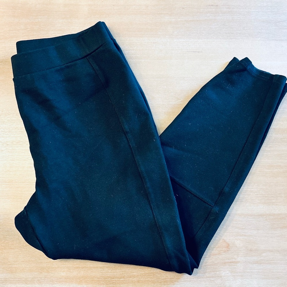 Splendid Pull-On Ponte Pant Leggings Ankle Length, Black, Size XL